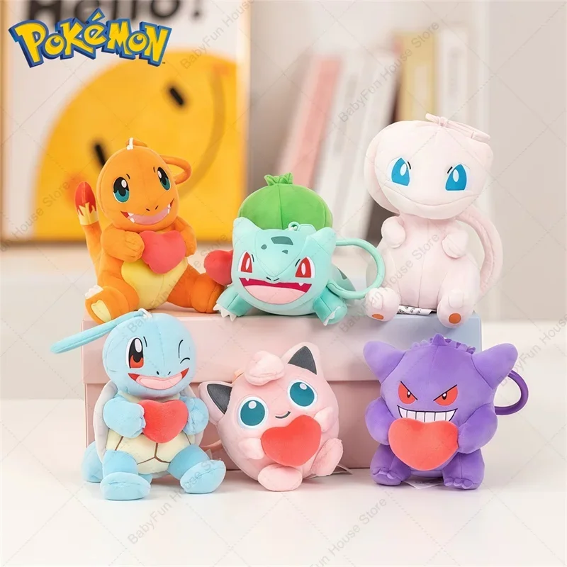 Porte-clés en peluche Pokemon original Mimikyu Gengar Snorlax Umbreon, poupées en peluche Kawaii Espeon Jigglypuff Sprigatito Quaxly, cadeau