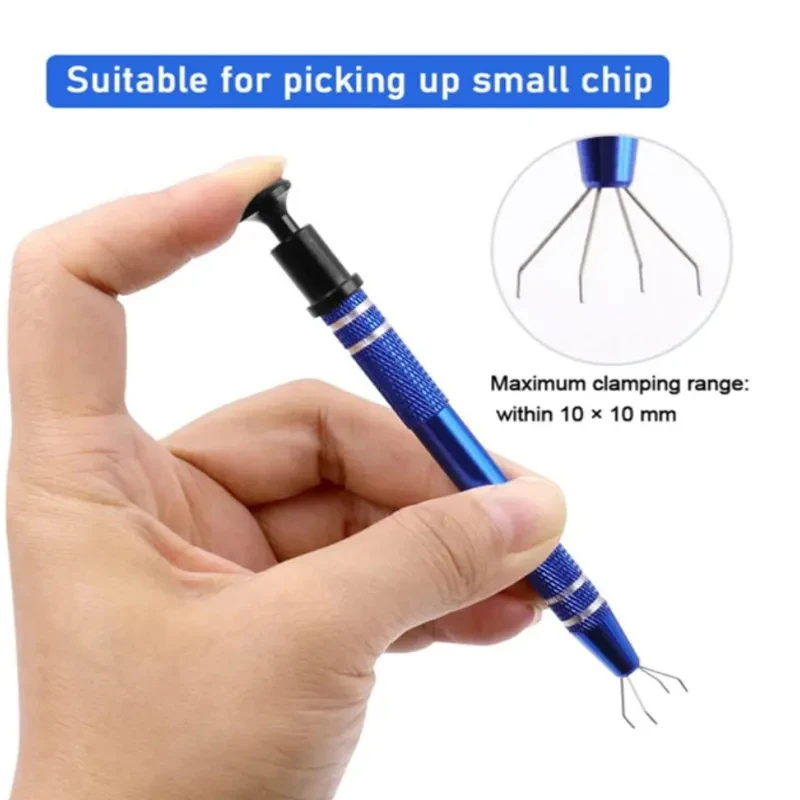 Extracteur de composants électroniques à quatre griffes, ramassage de puces BGA, Patch IC, stylo à sucer, outil de réparation électronique, livraison directe