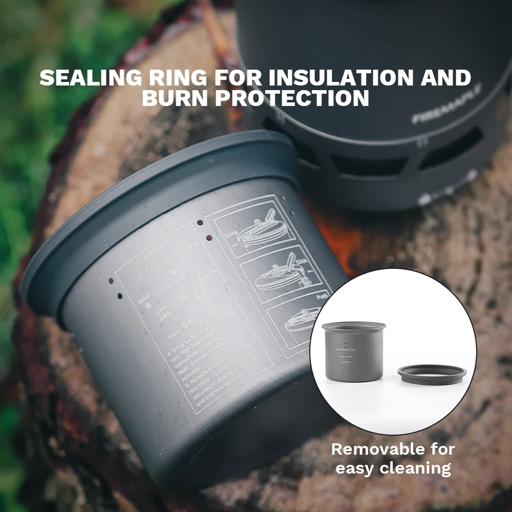 Cuiseur à riz à Micro pression en forme d'érable à feu, tasse de cuisson Portable ultralégère pour Pot G3, 300ml, ustensiles de cuisine pour Camping et randonnée