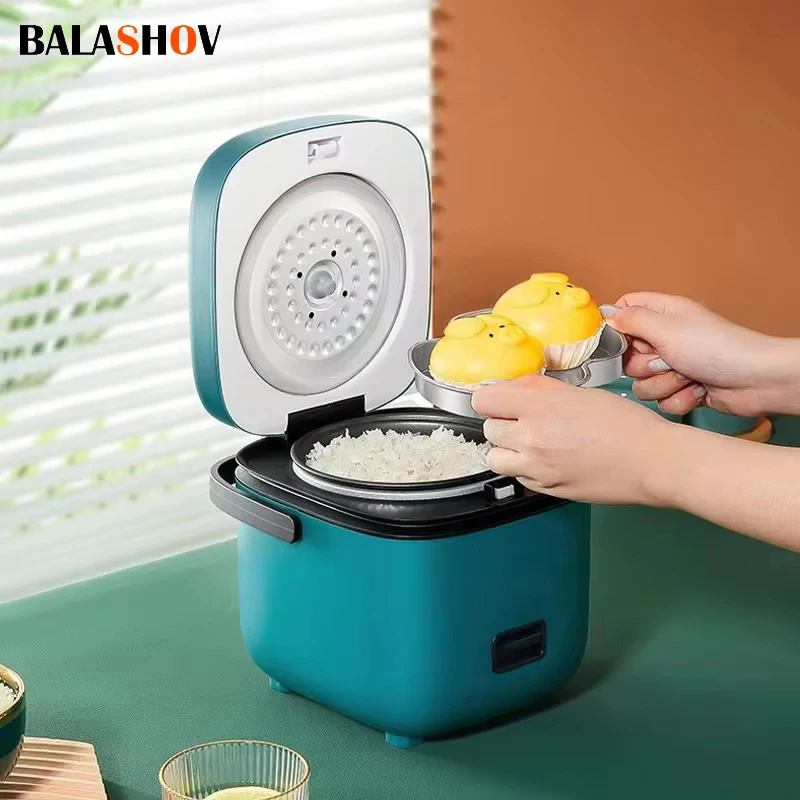 Mini cuiseur à riz automatique cuisine domestique machine de cuisson électrique 1-2 personnes chauffe-plats vapeur 1.2L