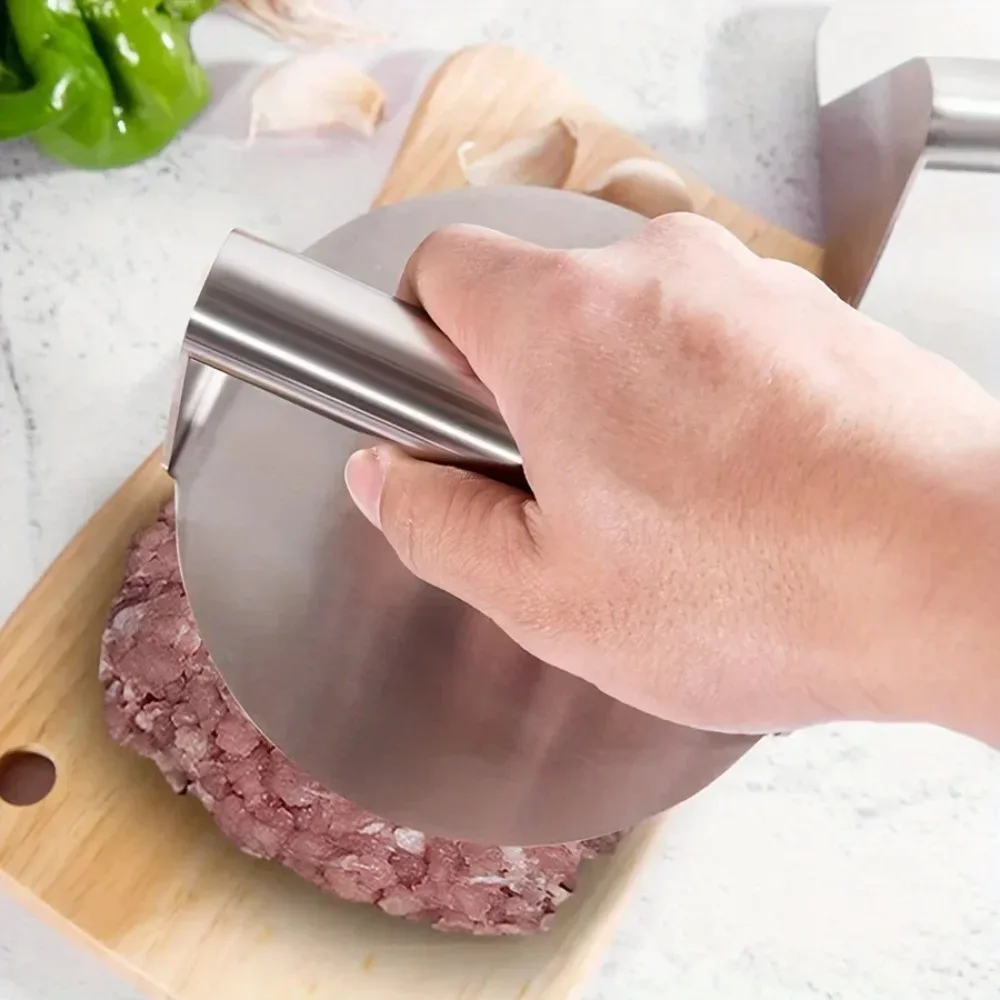 Nouvelle presse à hamburgers Smash en acier inoxydable | Machine à galettes et moule à brouillard robuste pour barbecue