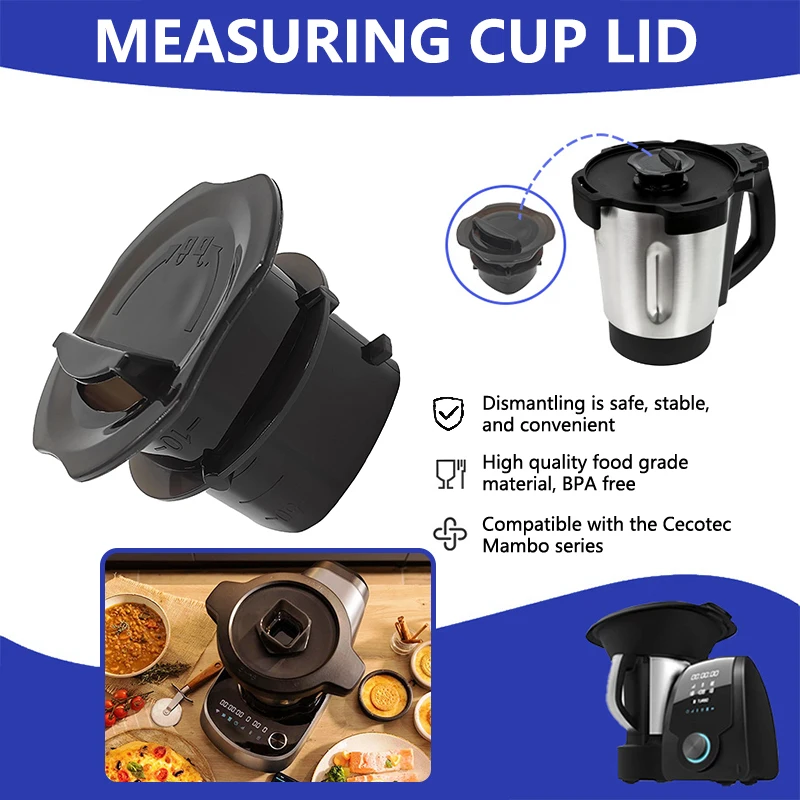 Couvercle de tasse à mesurer unique pour machine de cuisine Cecotec Mambo ; Accessoires essentiels pour robots