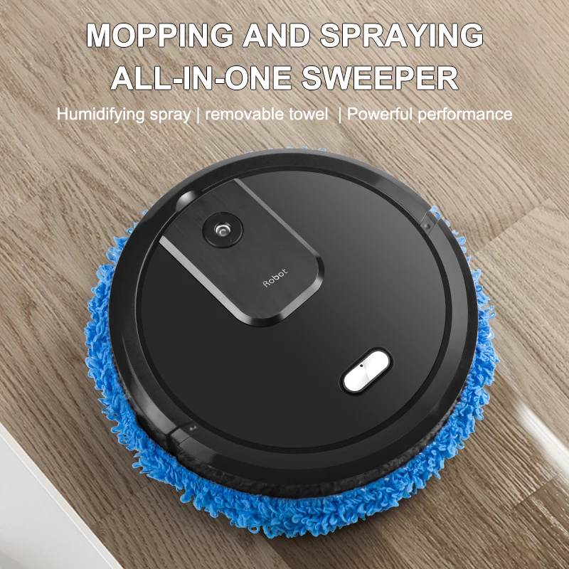 NOUVEAU Robot aspirateur intelligent et laveur, nettoyage à sec et humide, rechargeable, appareil électroménager avec pulvérisation humidifiante