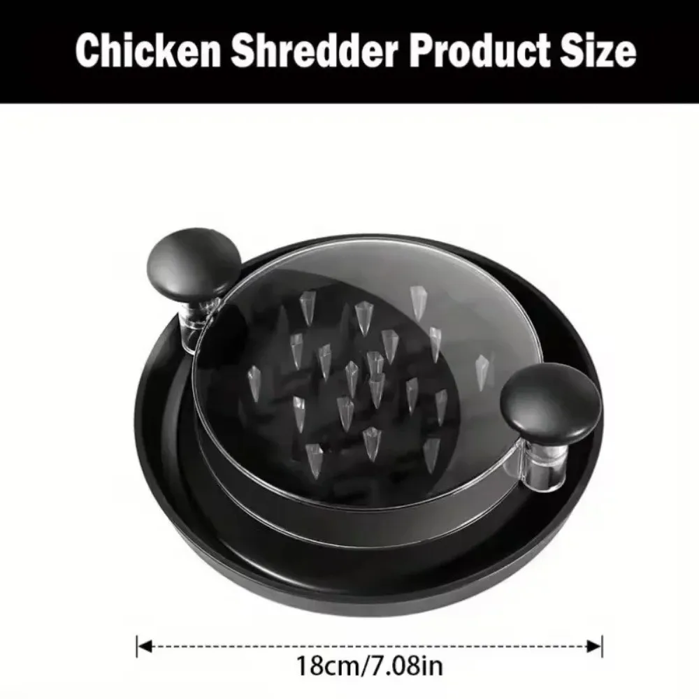 Outil de broyeur de poulet à couvercle Visible, déchiquetage de la viande de poulet, de la poitrine, Machine de déchiquetage de la viande, outil de cuisine rotatif