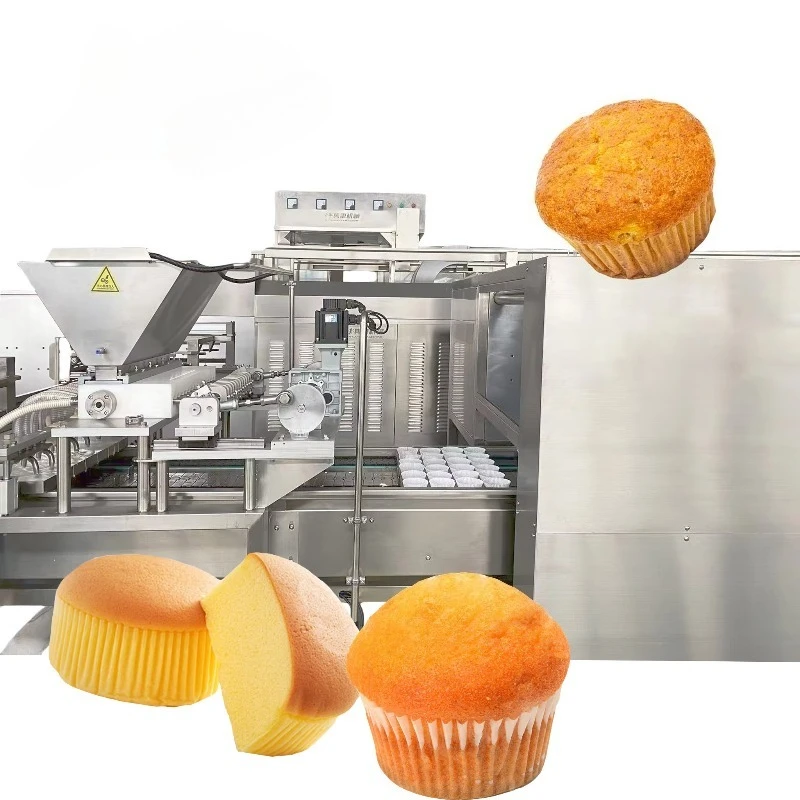 Machine à gâteaux automatique, ligne de Production de gâteaux, Machine de fabrication de gâteaux avec four, meilleure vente