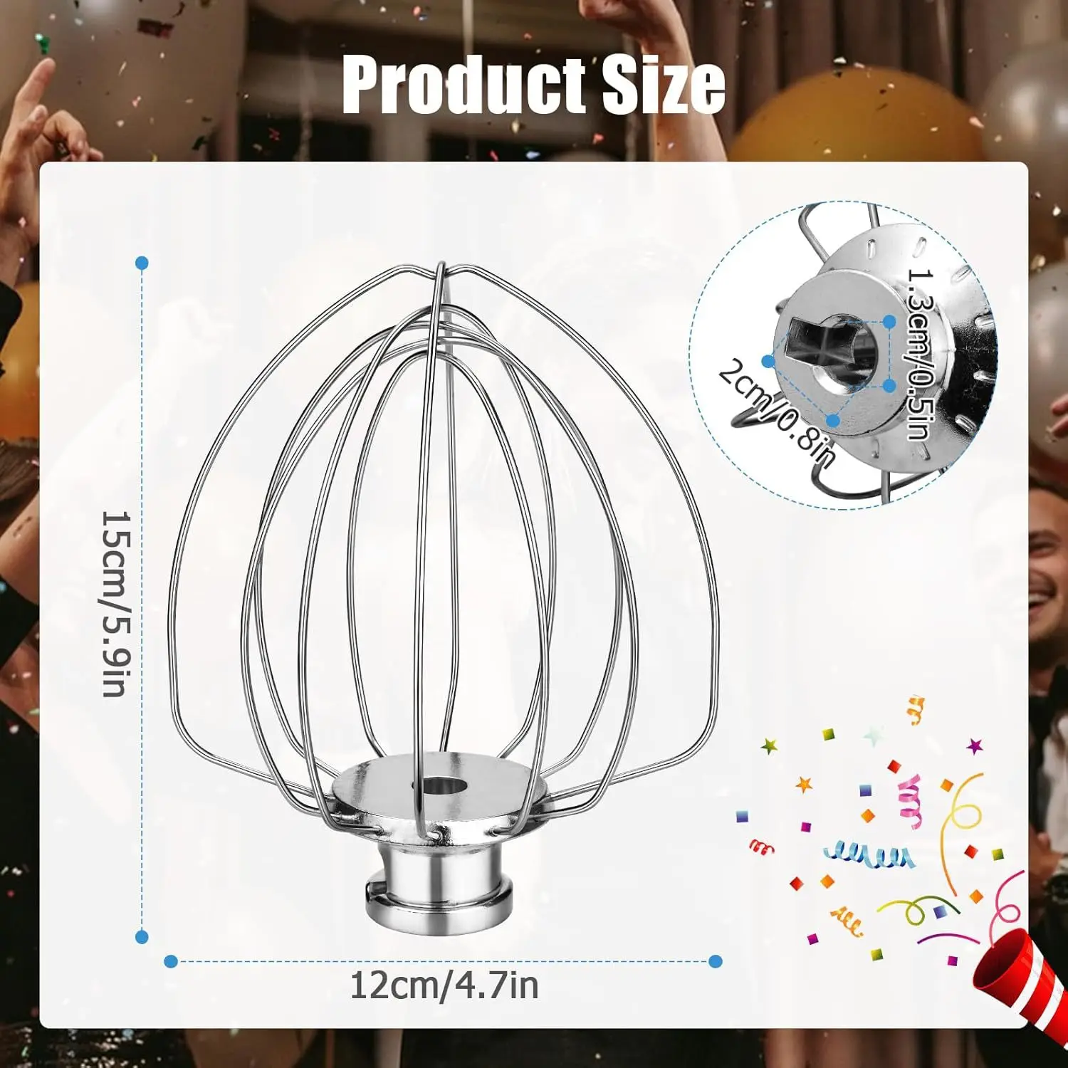 K45WW fouet lavable au lave-vaisselle pour KitchenAid 4.5 litres et 5 QT mélangeur sur socle à tête inclinable 6 fils