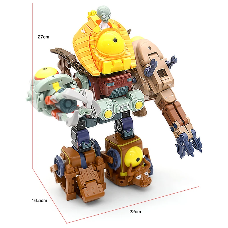 Plants Vs. Zombies Boss Robot Melon-pult Chomper Action Figure Model Set PVC Deformation Doll Toys for Kids Gift