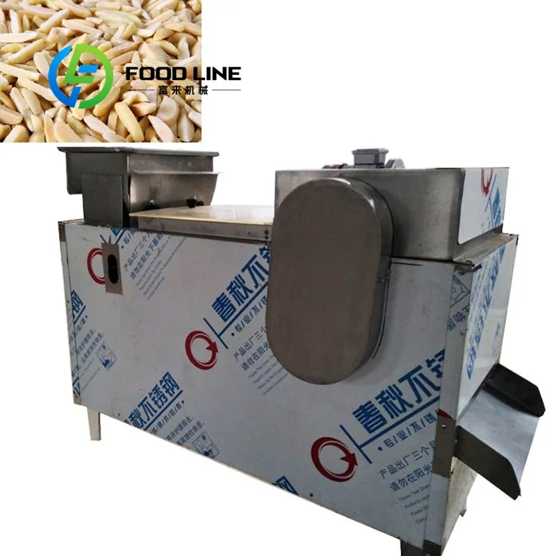 Machine automatique de découpe de tranches de particules d'amande