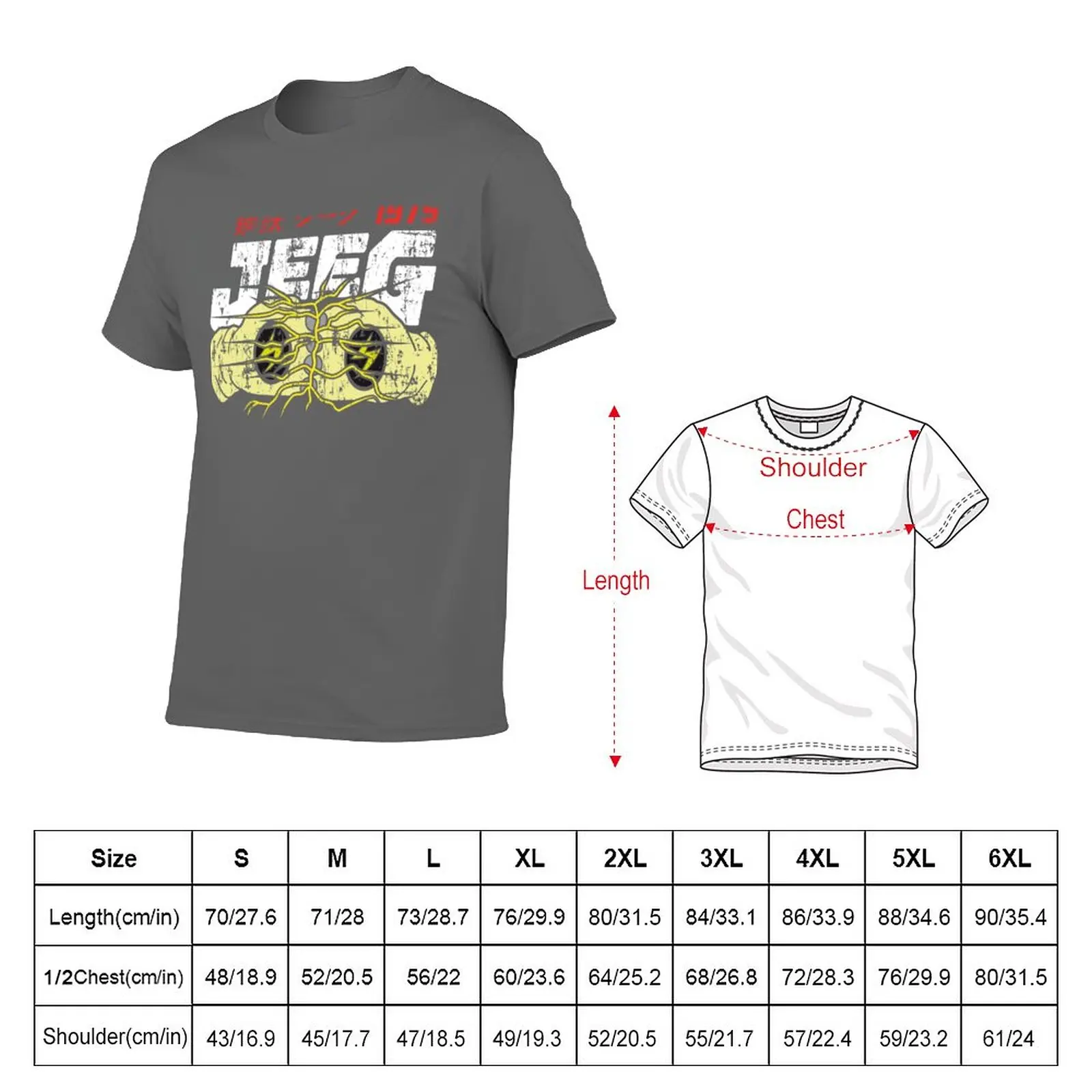T-Shirt Robot Jeeg en acier pour hommes, court, pour fans de sport, surdimensionné