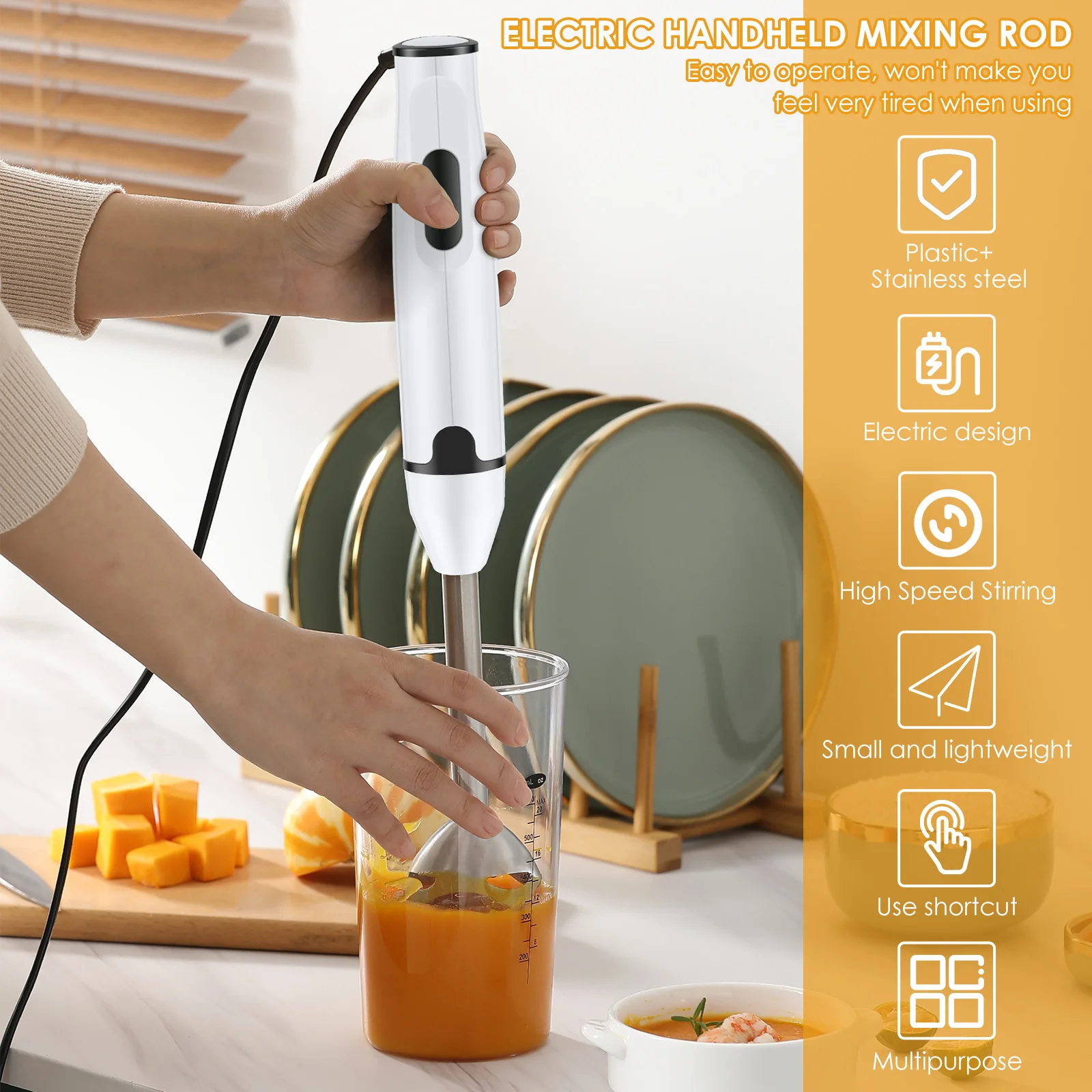 Mélangeur électrique multifonctionnel de cuisine