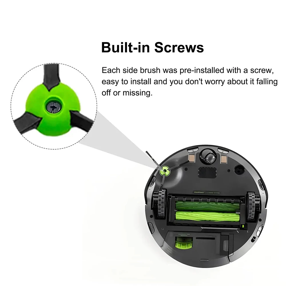 Pièces de rechange pour aspirateur Robot iRobot Roomba i & j & e Series i1 +/i2 +/i7 +/i8 +/j6 +/j7 +/j8 +/e5/e6, pièces de rechange pour brosses latérales
