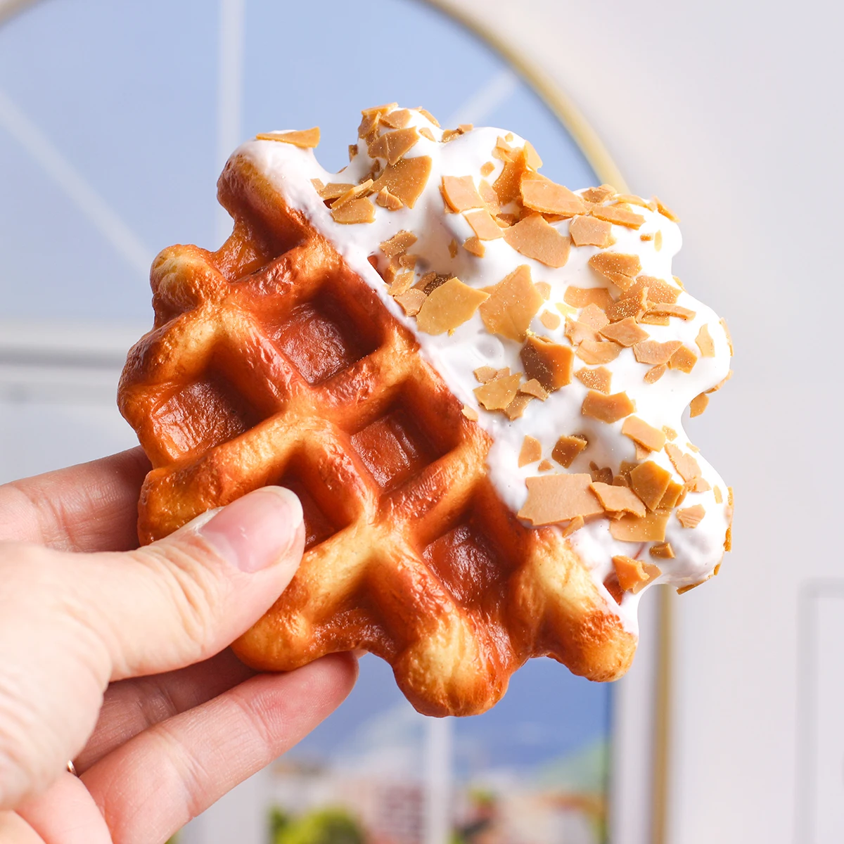 Modèle de nourriture de gaufre de Simulation 1 pièces pour l'affichage de vitrine
