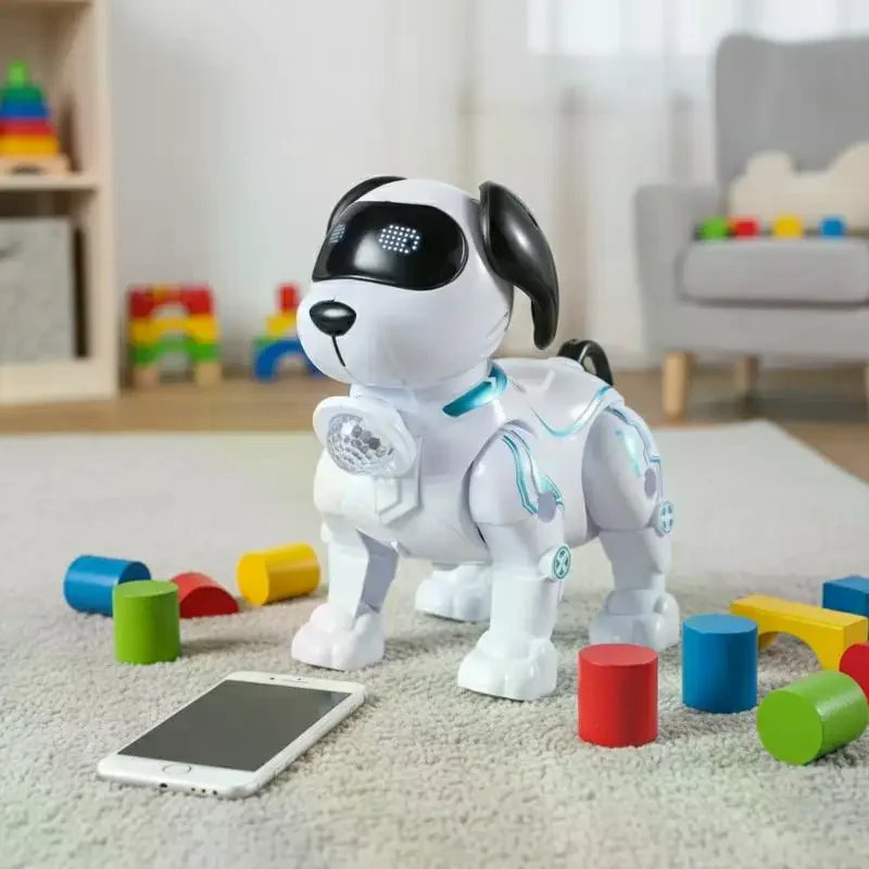 Robot chien électronique sensible au toucher, intelligent, qui marche, danse et fait des cascades, jouet pour garçons et filles, pour jouer en intérieur