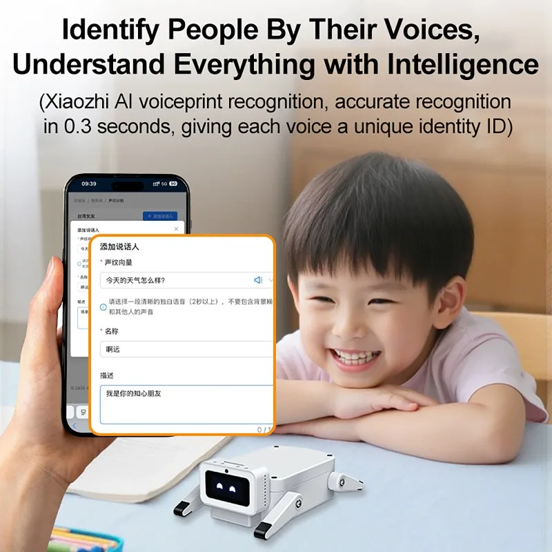 Xiaozhi AI Robot Dog, Contrôle Vocal, Conversation, Intelligence Artificielle Bionique, Chat, Deepseek, Bean Bag, Animal de Compagnie Électronique de Bureau