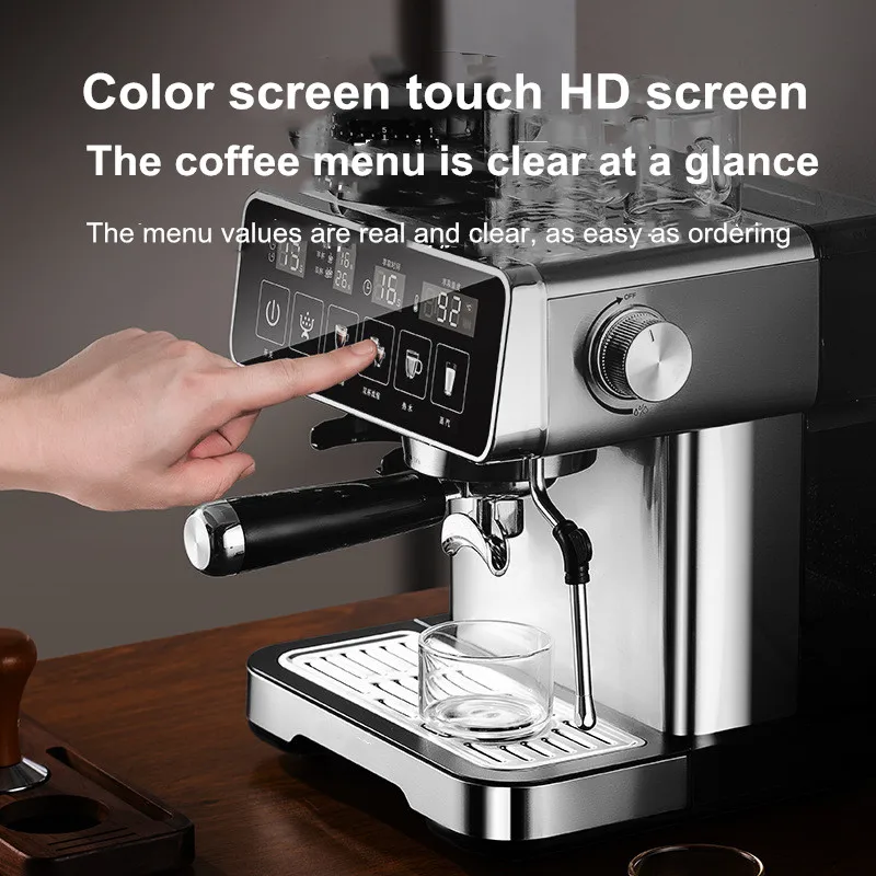 Machine à expresso 20Bar avec mousseur à lait – Cafetière entièrement automatique