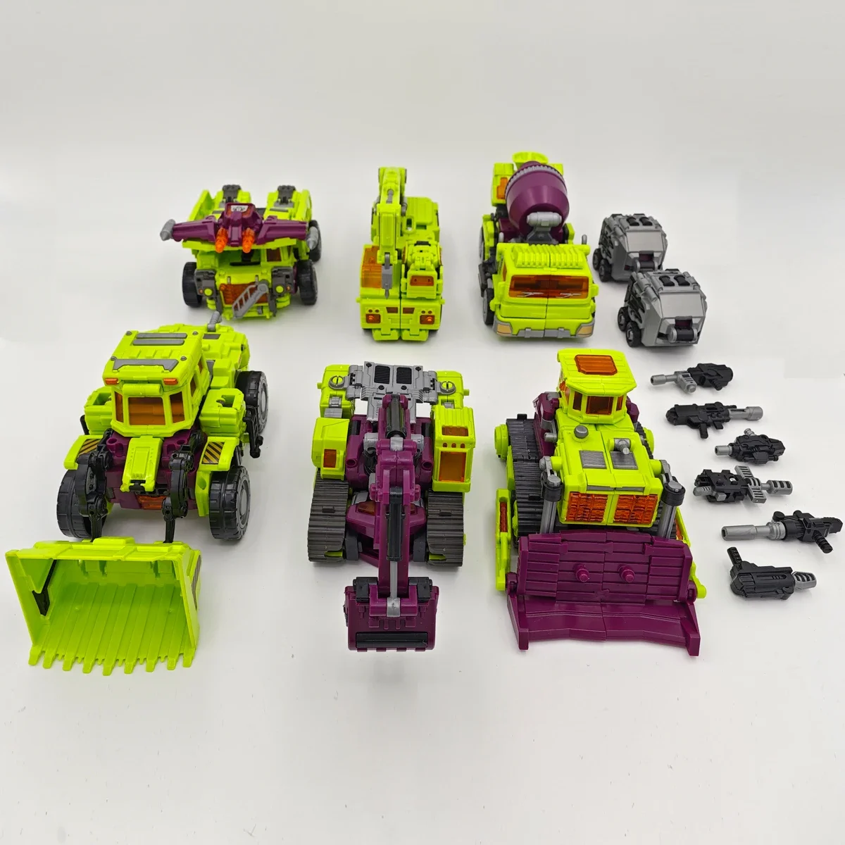 NBK 3349 Transformation jouet dévastateur 6in1 combinateur Robot figurines de film d'action modèle Bulldozer 42 cm surdimensionné déformation voiture