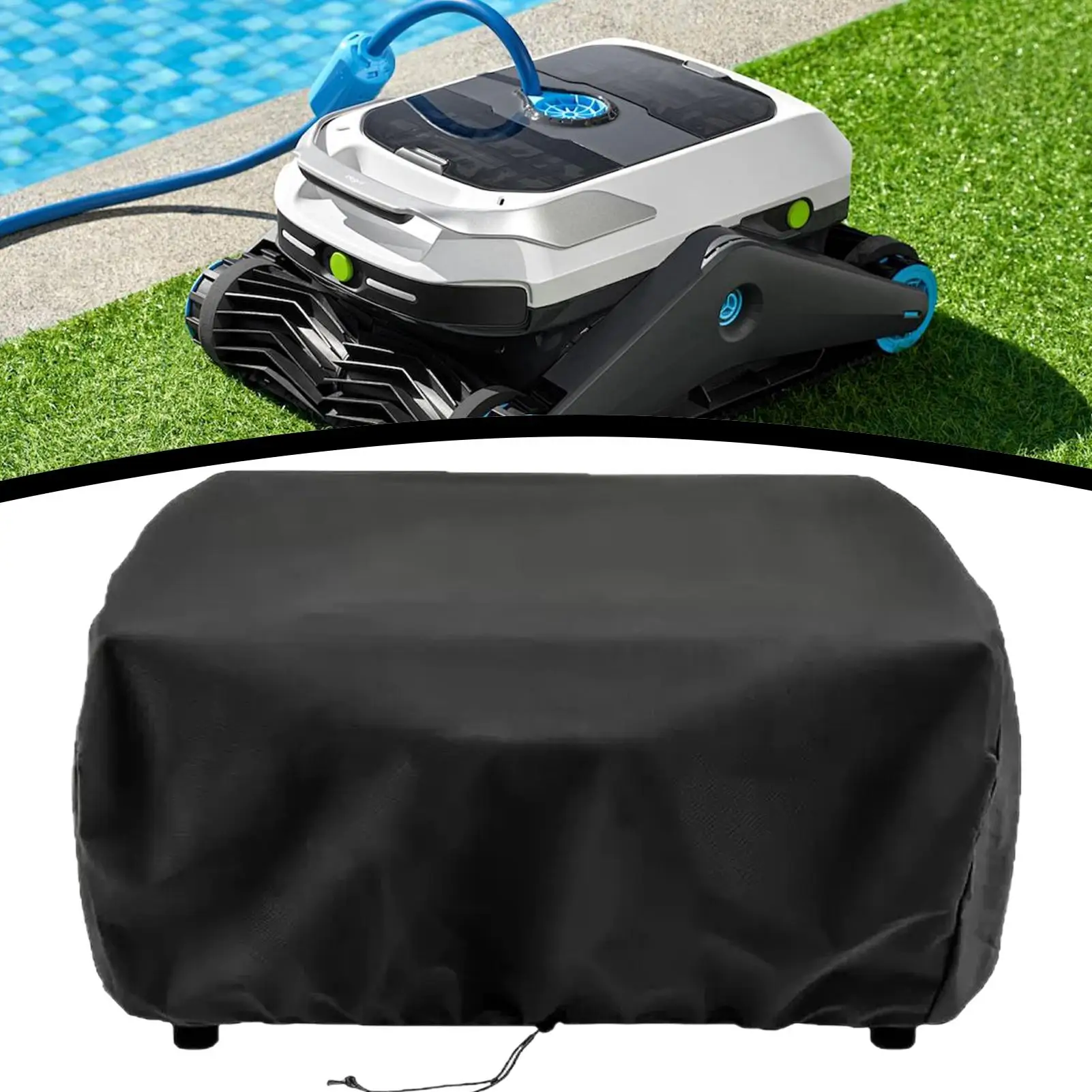 Housse pour robot nettoyeur de piscine en tissu Oxford, imperméable, anti-poussière et anti-UV, pour une longue durée de vie de l'équipement.