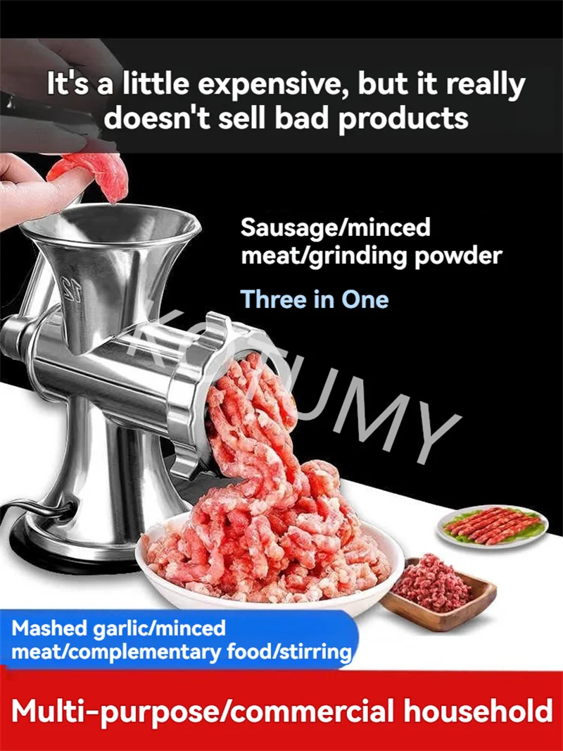 Hachoir à viande manuel en acier inoxydable