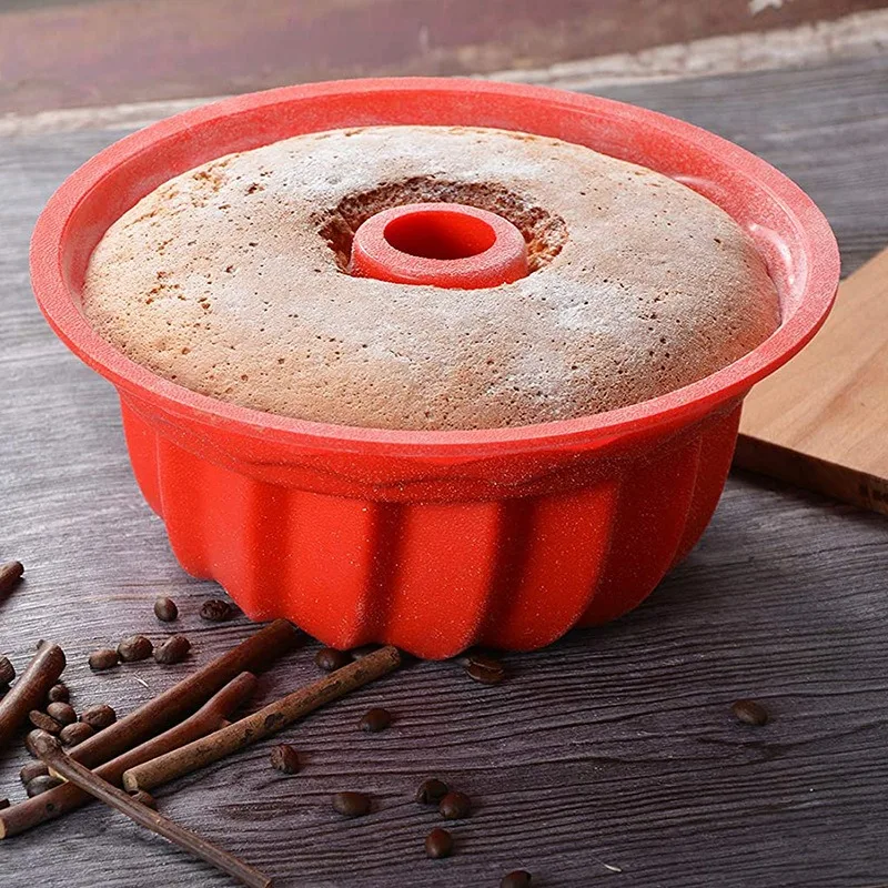 Moule à gâteau rond cannelé en Silicone 3D Kouglof