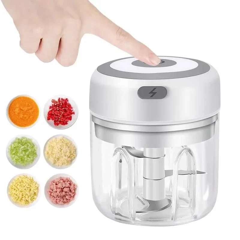 Mini hachoir électrique sans fil pour ail 100ml/250ml