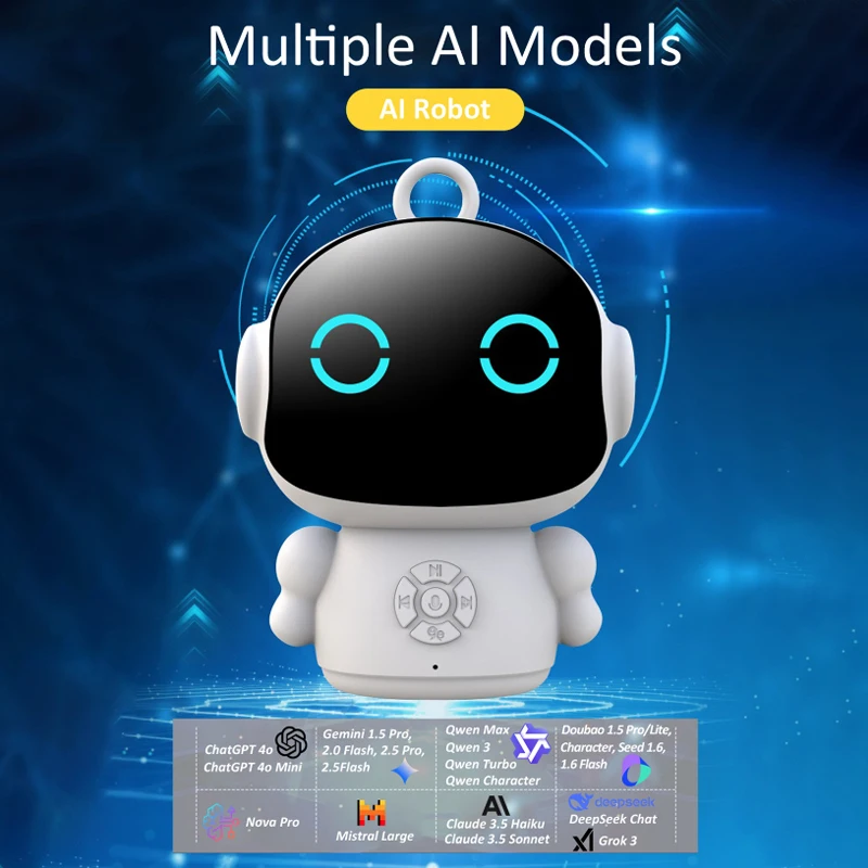 Robot intelligent IA WiFi, jouets éducatifs pour enfants, reconnaissance vocale et machine d'apprentissage interactive par la voix