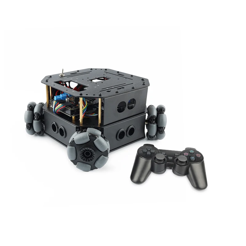VersiOmni-Châssis de bras de robot de roue de voiture, poignée sans fil, programmable, RC, Ardu37, kit de bricolage, évitement d'obstacles, PS2