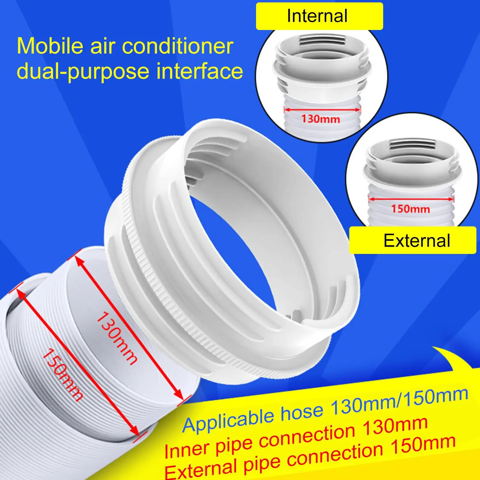 Connecteur de tuyau de ventilation de climatiseur à connexion rapide, coupleur d'échappement de climatiseur, adaptateur de pièces de climatiseur