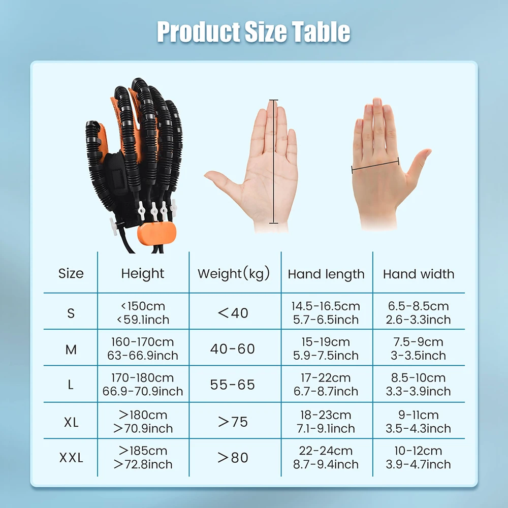 Gants de rééducation robotisés pour hémiplégie, infarctus cérébral, entraînement de la fonction des doigts et de la main, massage, récupération post-chirurgicale, gants robotisés