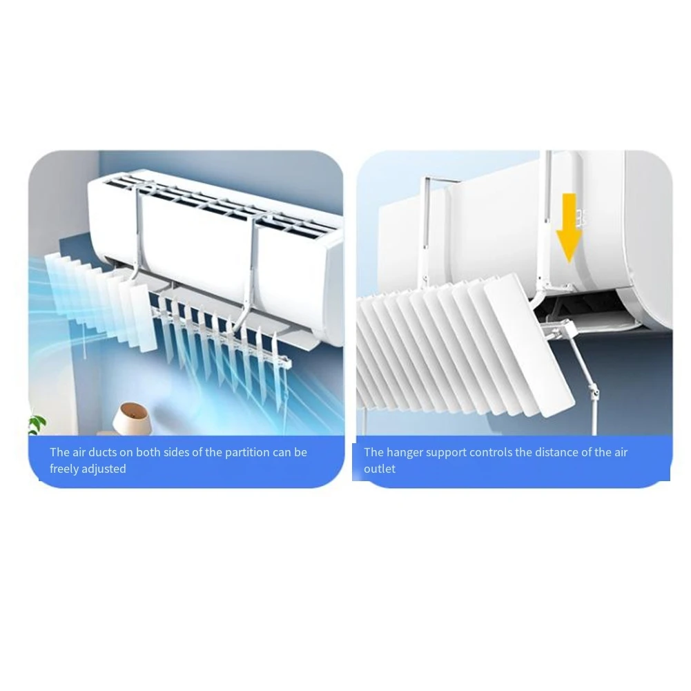 Déflecteur de climatisation à ailettes réglables pour le contrôle de la direction et de la température de l'air, installation facile