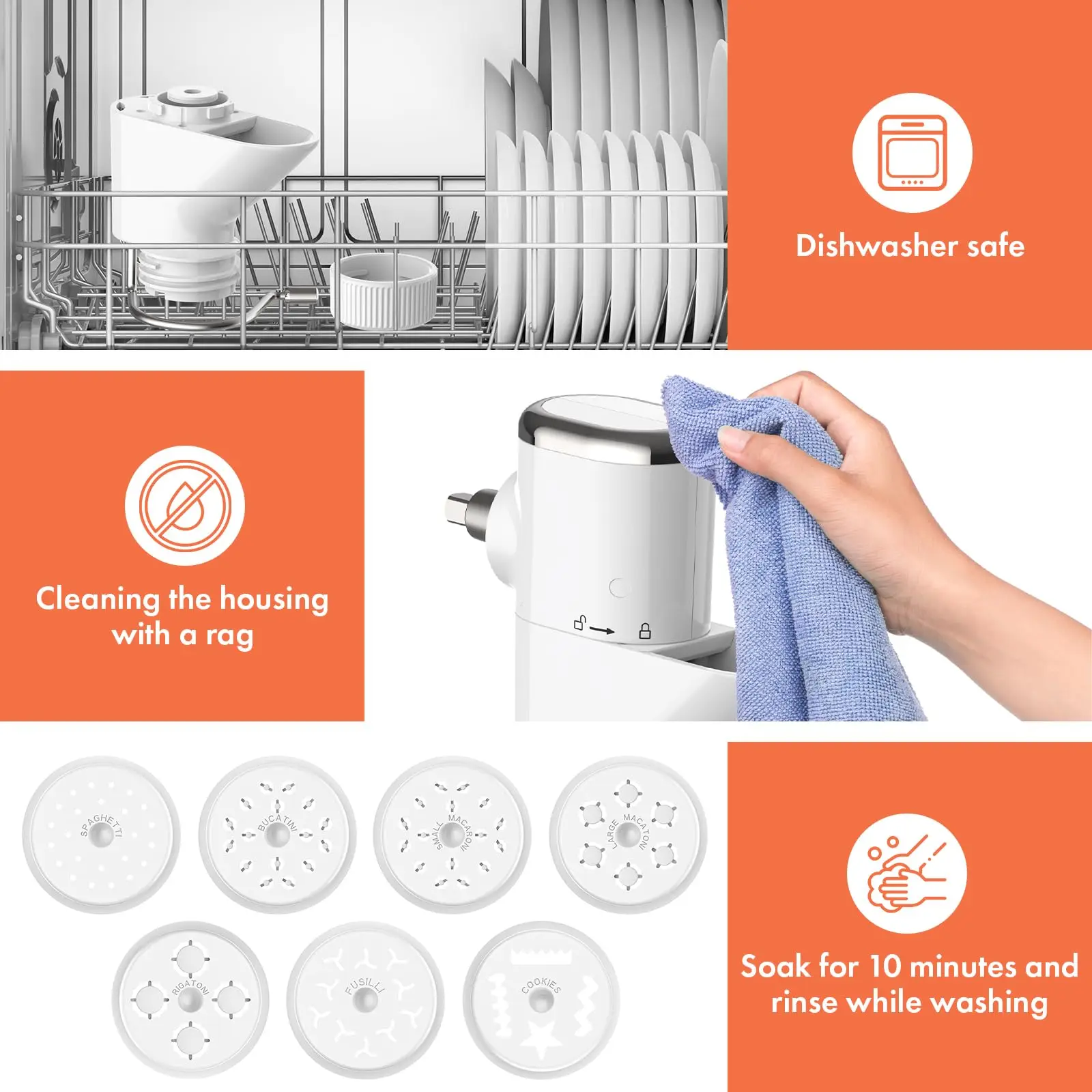 Gvode Fixation de presse à pâtes pour mélangeurs sur socle KitchenAid 7 plaques interchangeables accessoires