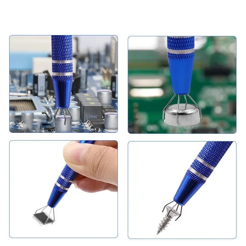 Extracteur de puces IC à 4 griffes, outil de démontage de pièces de précision, extracteur de ramassage pour outil de réparation d'écrous de composants électroniques