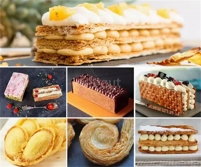 Plateau de pâtisserie bouffant rectangulaire Mille Feuille moule