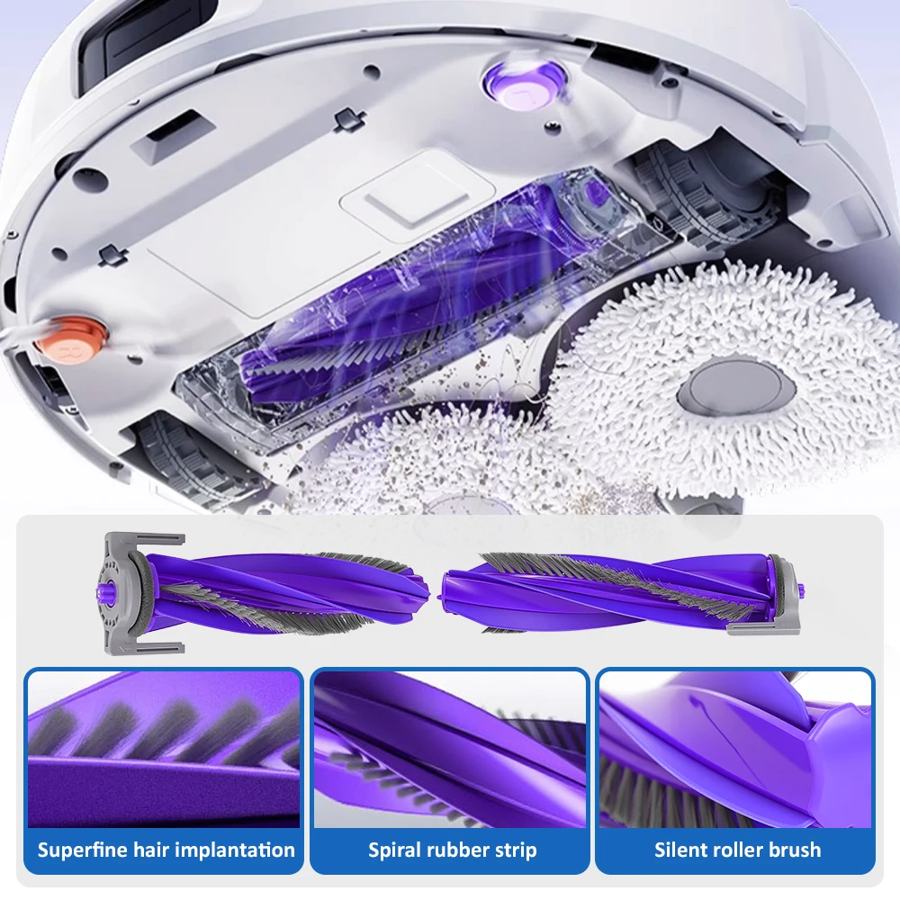 Brosse à rouleau principal pour aspirateur Robot Narwal Flow/Freo X Ultra/Freo X Plus/Freo Z Ultra/J5/J4/J4 Lite