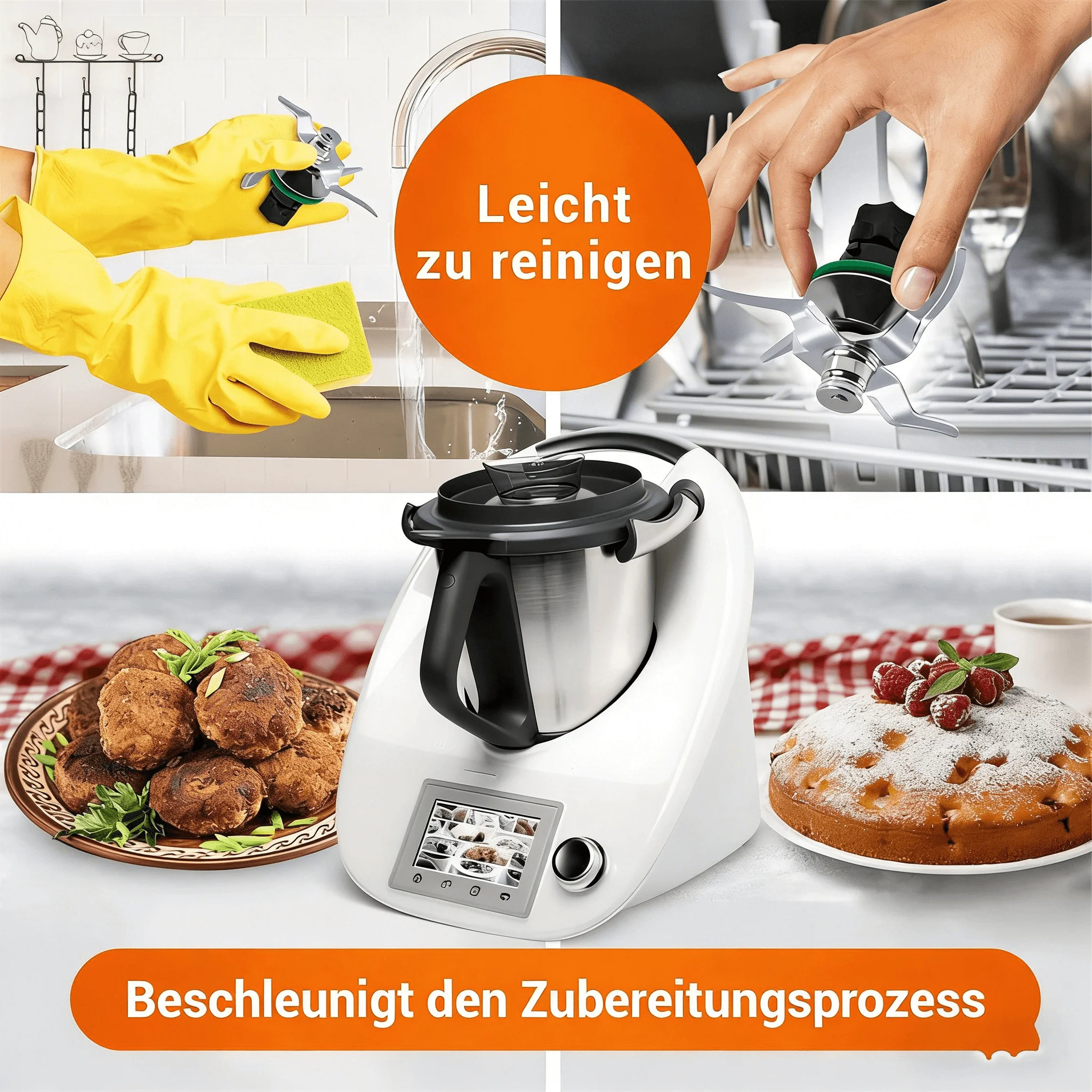 Lame de mélangeur de remplacement pour Vorwerk Thermomix TM7 TM5 TM6-processeur alimentaire couteau à mélanger cuisson TM7 TM5 TM6 accessoires