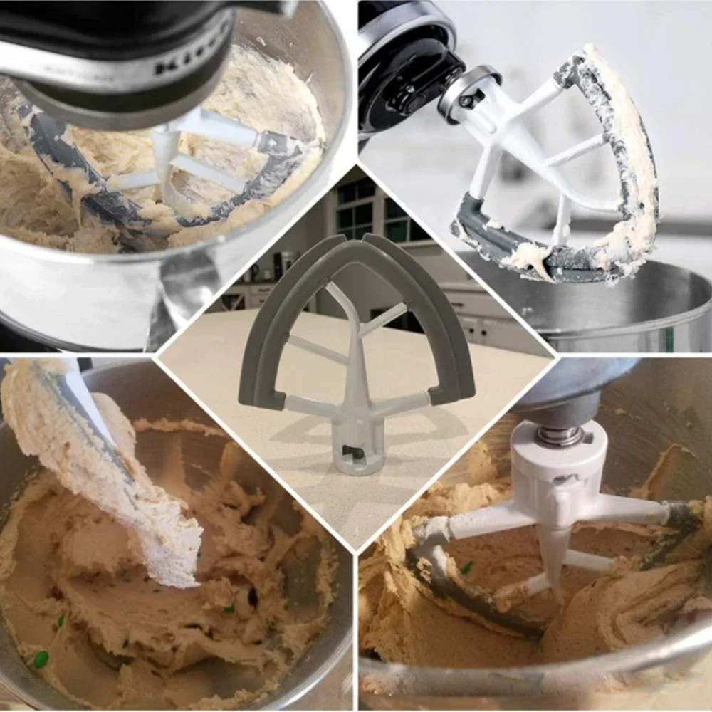KitchenAid Flex Edge batteur 4.5-5QT palette de mélangeur en Silicone fixation à gratter automatique Compatible avec le batteur sur socle KSM150 KSM180