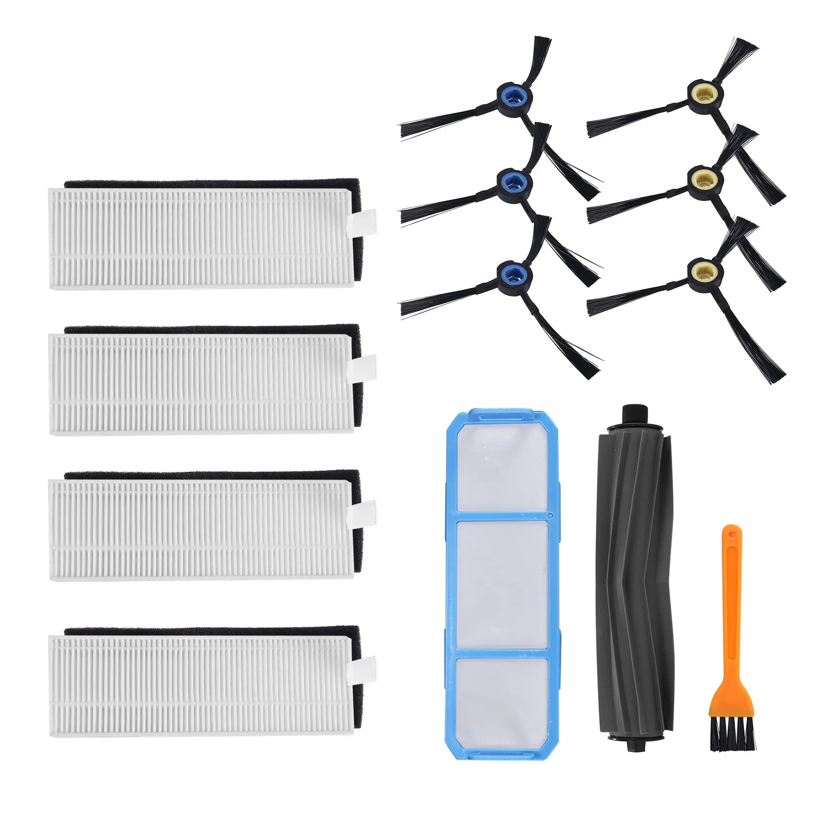 Remplacement de pièces de filtre HEPA pour Silvercrest, brosse principale, brosse latérale, aspirateur robot, SSR1, SSRA1, ILife
