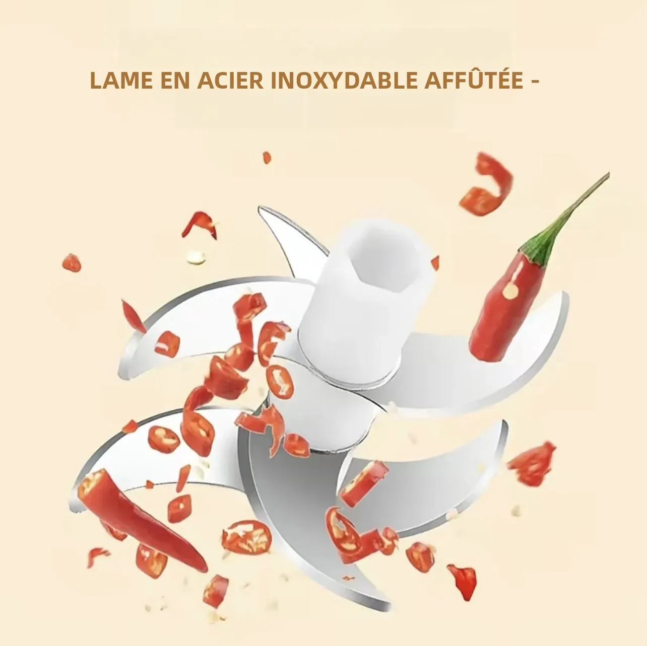 Mini hachoir à ail électrique sans fil rechargeable par USB, hachoir à légumes, hachoir à ail, hachoir alimentaire, gadgets de cuisine, nouveauté