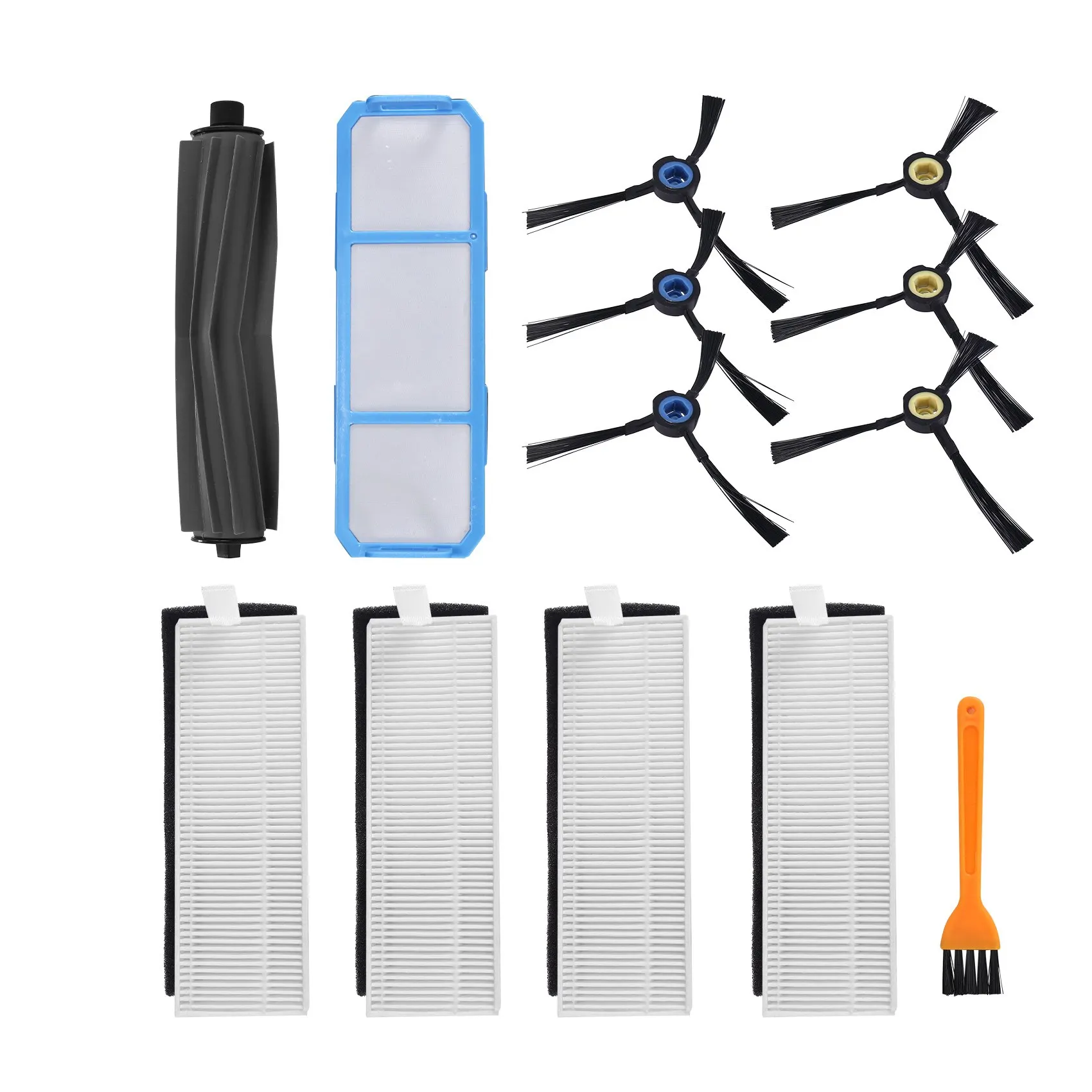 Remplacement de pièces de filtre HEPA pour Silvercrest, brosse principale, brosse latérale, aspirateur robot, SSR1, SSRA1, ILife
