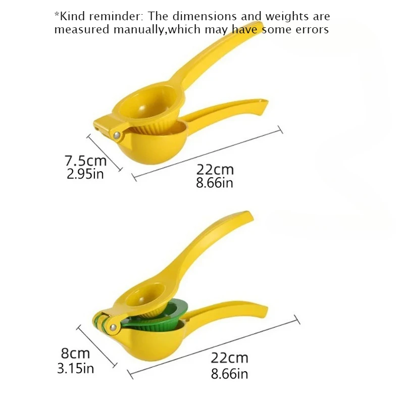 Presse-agrumes manuel portable en métal pour jus frais d'orange, citron et citron vert