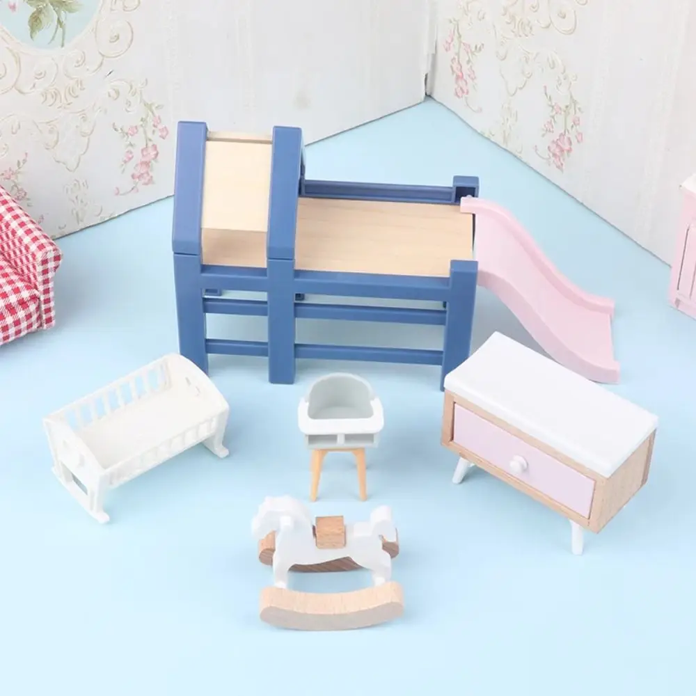 Maison de course l'inventaire en bois, cheval de Troie, chaise de salle à manger, simulation de modèle, meubles, jouet, 1:12