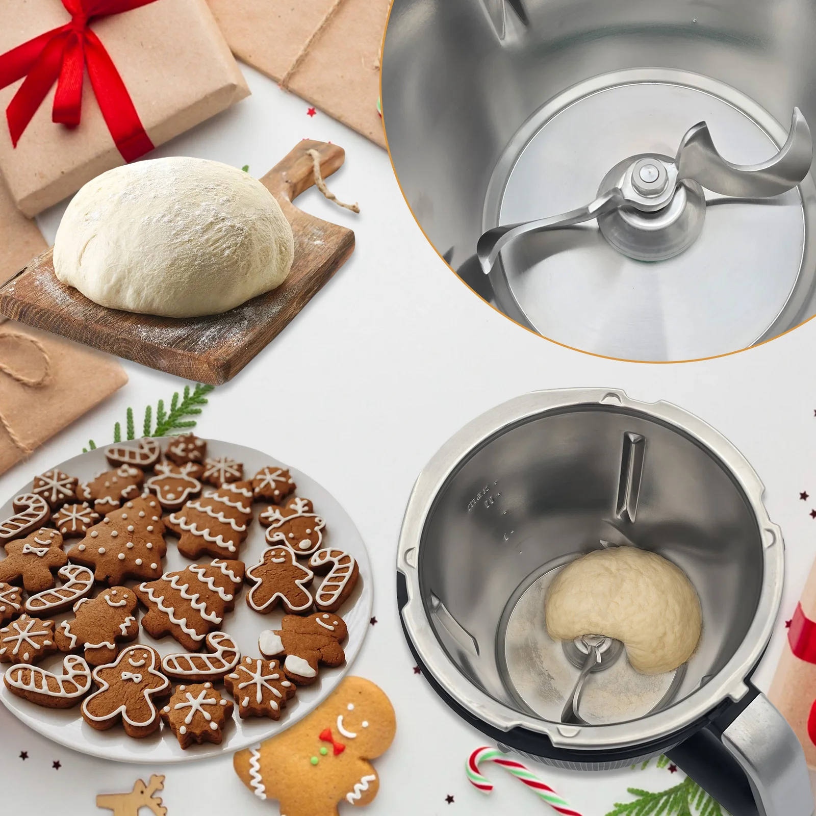 Lame de pétrissage de pâte robuste en acier inoxydable pour Thermomix TM7-lame de mélange épaisse et Durable pour farine