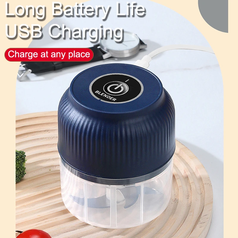 250ml Mini hachoir à légumes électrique sans fil USB Rechargeable broyeur d'ail