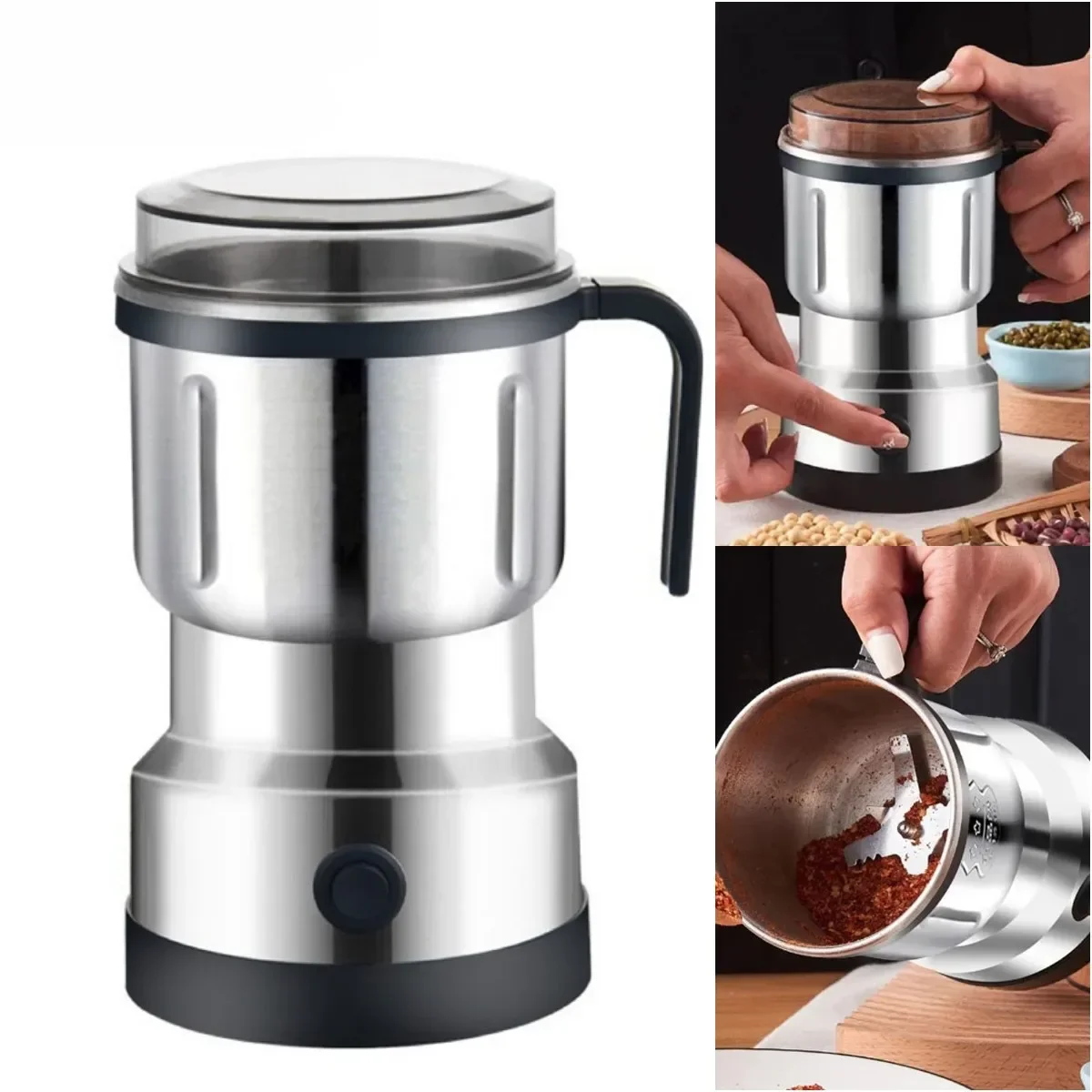 220V multifonction moulin à café lame en acier inoxydable électrique herbes grains