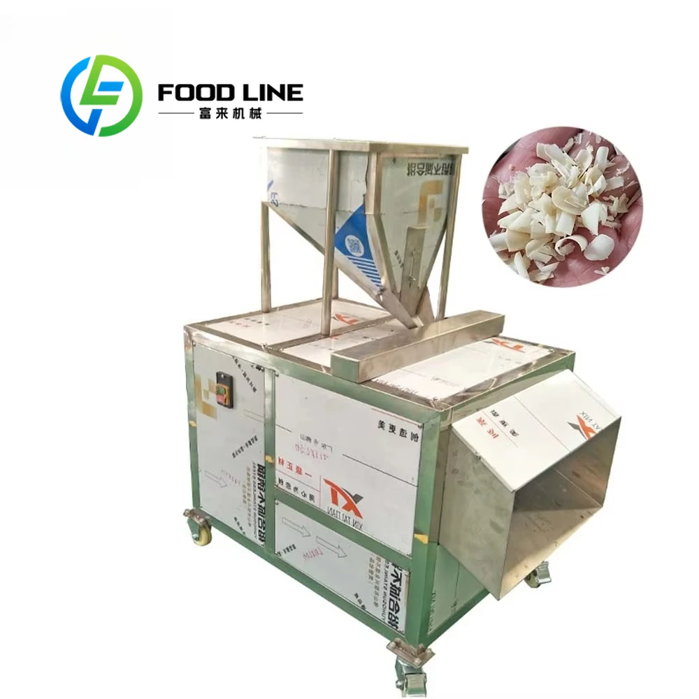 Machine automatique de découpe de tranches de particules d'amande