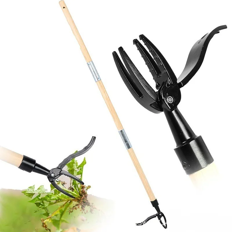 Outil d'extraction de mauvaises herbes sur pied, dissolvant de mauvaises herbes réglable de 45 pouces, extracteur de mauvaises herbes sans courbure pour pelouse de jardin, désherbeur Vertical Durable