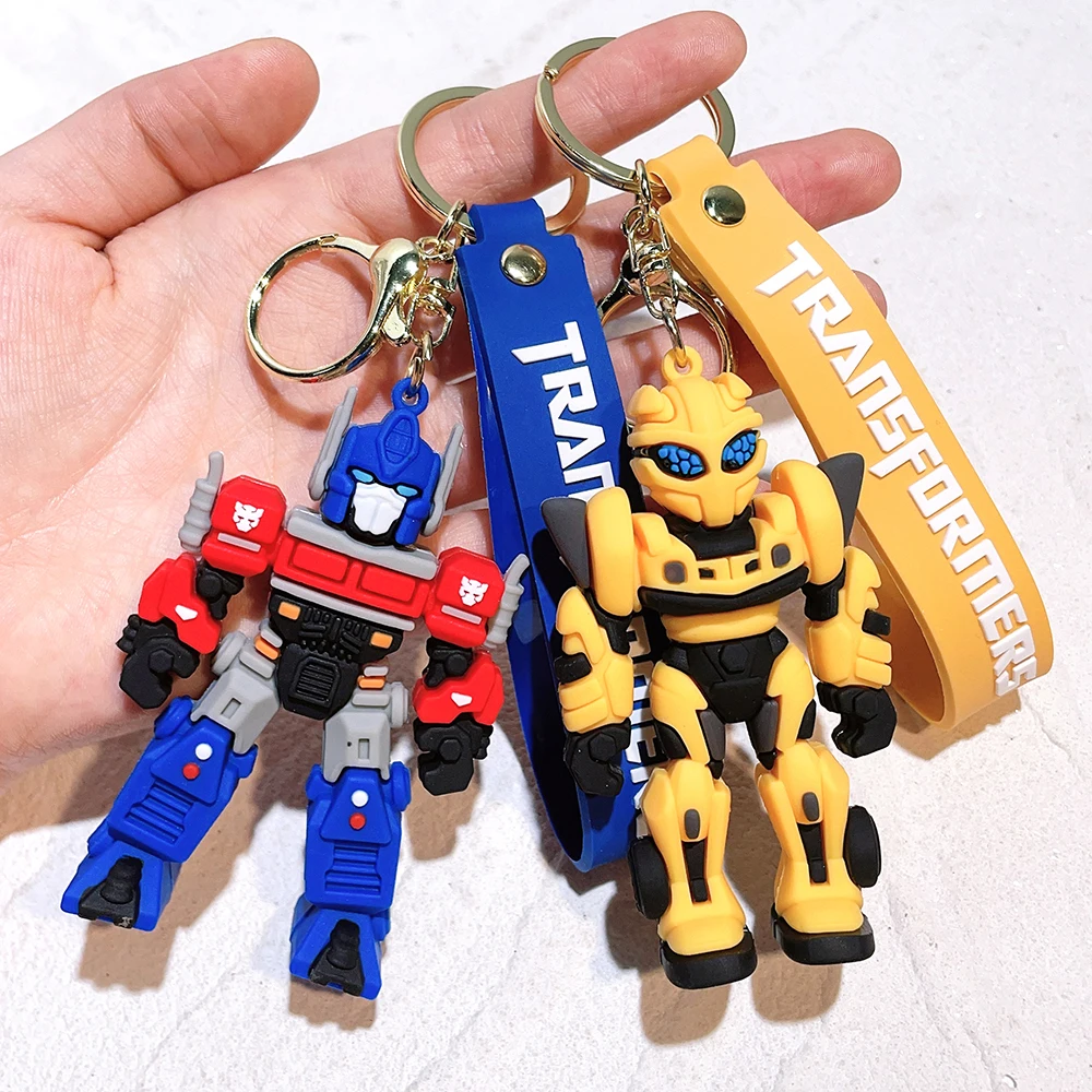 Transformateurs classiques Optimus Prime Bumblebee 3D jouet voiture porte-clés pendentif accessoires marché de nuit en gros