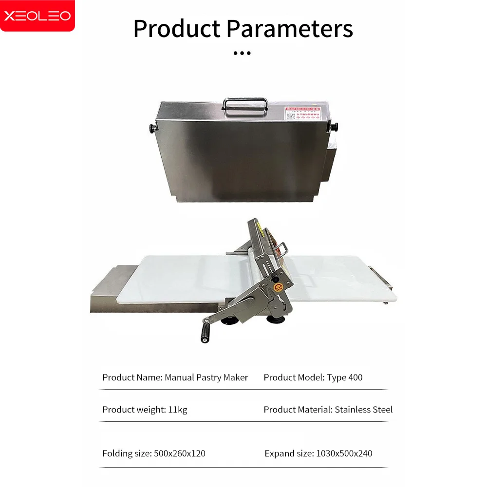 XEOLEO Machine à pâtisserie manuelle commerciale feuilletée