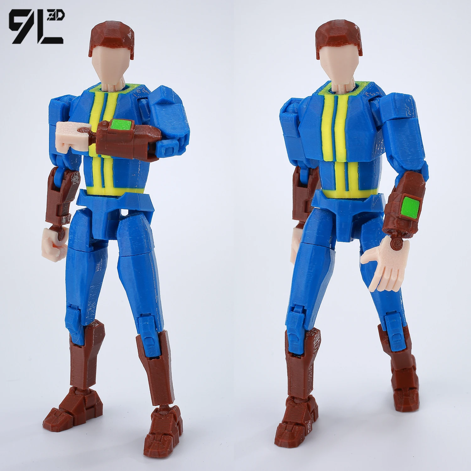  9L3D Wasteland Fallout Nate bleu costume figurines LUCKY13 T13 articulé mobile Titan13 3D imprimé Dummy13 Anime modèle jouets