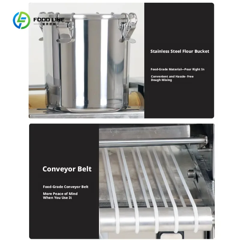 Machine à crêpes électrique automatique en acier inoxydable personnalisée pour usage en boulangerie