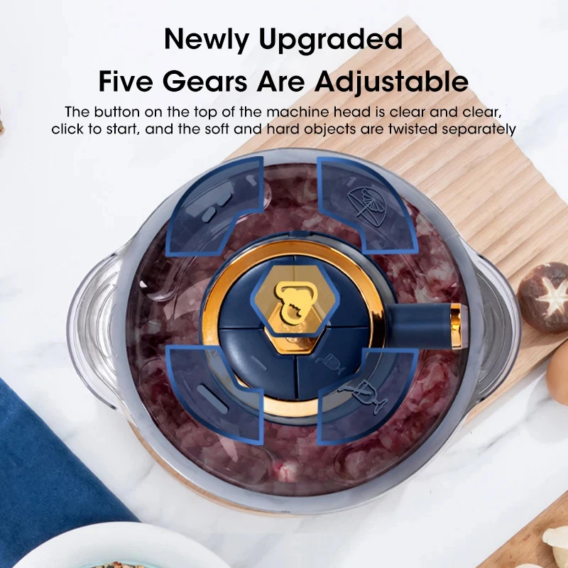 Hachoir Électrique 5L en Acier Inoxydable 304